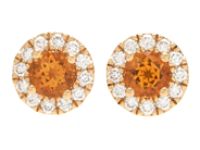 Jewellery - EARRINGS, 18K gold with 2 citrines 0,87 ctw - View 1