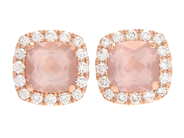 Jewellery - EARRINGS, 18K rose gold with 2 rose quartz 2,87 ctw - View 1