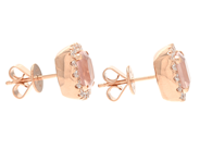 Jewellery - EARRINGS, 18K rose gold with 2 rose quartz 2,87 ctw - View 2