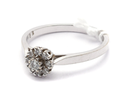 Jewellery, Ring 18K white gold 2,3g Ø17, with diamonds 1xca0,04ct, in auction: Pawn – Tuesday 15 December 2020