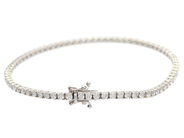 Jewellery - TENNIS BRACELET, 18K white gold - View 2