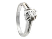 Jewellery, SOLITAIRE RING, 18K white gold, in auction: Modern – Saturday 16 January 2021