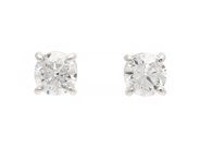 Jewellery, SOLITAIRE EARRINGS, 18K white gold, in auction: Modern – Saturday 16 January 2021