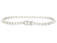 Jewellery - TENNIS BRACELET, 18K white gold - View 2