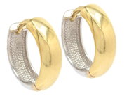 Jewellery - HOOP EARRINGS, 18 K gold/ white gold diameter approx 16 mm - View 1