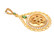 Jewellery, Pendant 22K with stones, 5,5cm (inkl loop), in auction: Pawn – Tuesday 2 March 2021