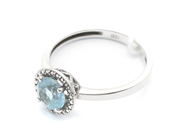 Jewellery, Ring 18K white gold 2,7g Ø17, with pale blue stone, in auction: Pawn – Tuesday 2 March 2021