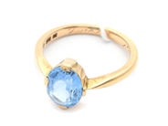 Lot, Ring 20K 5,0g Ø18½, with blue stone, in auction: Pawn – Tuesday 2 March 2021