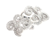 Jewellery, Earrings one pair 18K white gold 9,5g, with diamonds 104xca0,005ct , in auction: Pawn – Tuesday 2 March 2021