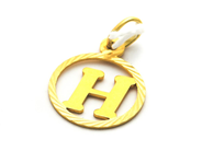 Jewellery, Pendant 18K 1,7g Ø16mm, Letter B, in auction: Pawn – Tuesday 2 March 2021