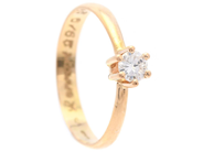 Jewellery, SOLITAIRE RING, 18K gold, in auction: Lilla jewellery – Thursday 22 April 2021