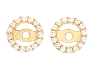 Jewellery - DIAMOND HALO for SOLITAIRE EARRINGS, 18K gold 30 brilliant cut diamonds 0,18 ctw - View 1