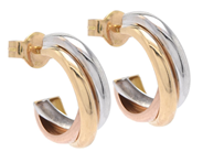 Jewellery - EARRINGS, 18K gold/ white gold/pink gold approx 15 mm - View 1