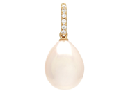 Jewellery - PEARL PENDANT, 18K gold with oval cultured freshwater pearl 8,8 mm - View 1
