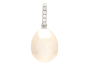 Jewellery - PEARL PENDANT, 18K white gold with oval cultured freshwater pearl 8,8 mm - View 1