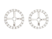 Jewellery - DIAMOND HALO for SOLITAIRE EARRINGS, 18K white gold - View 1