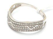 Jewellery - Ring 18K 2,9g Ø18¾, white gold with stones - View 1