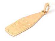 Jewellery, Pendant 18K 2,5g height inkl loop 35mm width 9mm, in auction: Pawn – Tuesday 1 June 2021