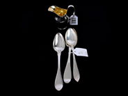 Lot, Lot of silver 4 pcs S830 302,4g defect with engraving, in auction: Pawn – Tuesday 17 August 2021