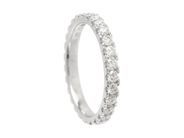 Jewellery - ETERNITYRING, 18K white gold with 28 brilliant cut diamonds 1,01 ctw TW(G)/VS - View 1