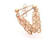Jewellery - Earrings one pair 18K 1,9g height: 20mm width: 6mm, X-bracelet with bar - View 1