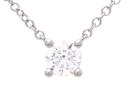 Jewellery - SOLITAIRE NECKLACE, 18K white gold - View 1