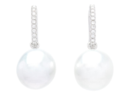 Jewellery - PEARL EARRINGS, 18K white gold - View 1