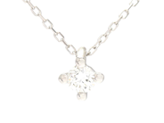 Jewellery - SOLITAIRE NECKLACE, 18K white gold - View 1