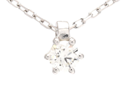 Jewellery - SOLITAIRE NECKLACE, 18K white gold - View 1