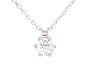 Jewellery - SOLITAIRE NECKLACE, 18K white gold - View 1