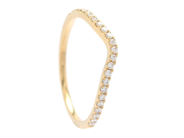 Jewellery - JACKET RING 18K gold with 24 brilliant cut diamonds 0,16 ctw W/SI, size 17 mm weight 1,4 g - View 1