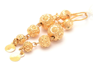Jewellery - Earrings one pair 21K 4,5g length:5,5cm  - View 1