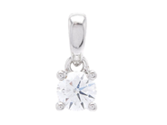 Jewellery - SOLITAIRE PENDANT, 18K white gold - View 1