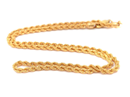 Jewellery, Chain "twisted rope-link" 21K 4,3g length: 41,1cm width: 3mm, in auction: Pawn – Tuesday 11 January 2022