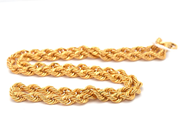 Jewellery, Chain "twisted rope-link" 21K 17,7g length: 54,8cm width: 5mm, in auction: Pawn – Tuesday 11 January 2022