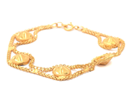 Jewellery, Bracelet 21K 9,3g length: 19cm width: 4-15mm, in auction: Pawn – Tuesday 11 January 2022