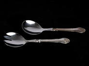 Silverware, Servingcutlery 2 items S830 158,2g length: 206mm, paper i stainless steel, in auction: Pawn – Tuesday 11 January 2022