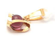 Jewellery, Pendant heart månadssten 18K brv 0,6g height:15mm, with stone, in auction: Pawn – Tuesday 11 January 2022
