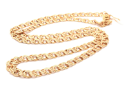 Jewellery, Chain graduated Bismarck 14K 14,2g length:44cm width:3-7mm, in auction: Pawn – Tuesday 11 January 2022