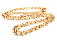 Jewellery, Chain graduated Bismarck 18K 31,9g length:50cm width:5-9mm, in auction: Pawn – Tuesday 11 January 2022