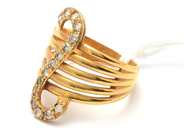 Lot, Ring 21K brv 5,3g Ø17, with stones, in auction: Pawn – Tuesday 11 January 2022
