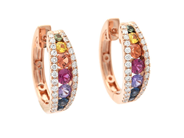 Jewellery - HOOP EARRINGS, 18K rose gold - View 1