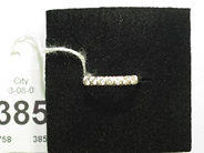 Pawnitems, 1 ring with diam approx. 0,35ct vg 18K ringsize. 17. weight 2,4g, in auction: Pawn – Saturday 9 August 2003
