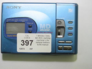 Pawnitems, 1 Minidisc Sony MZ-R35 in kartong with lurar x-tra hörlurar laddare receipt manual, in auction: Pawn – Saturday 9 August 2003