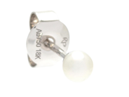 Jewellery - ONE PEARL EARRING, 18K white gold with cultured freshwater pearl approx. 3-3,5 mm - View 1