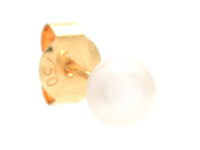 Jewellery - ONE PEARL EARRING, 18K gold with cultured pearl approx. 4,8 mm - View 1