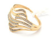 Lot - Ring double-dyed 18K 2,8g Ø17½, with single cut diamonds 33xca0,005ct - View 1