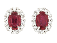 Jewellery - CLUSTER-EARRINGS, 18K white gold - View 1