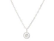 Jewellery - SOLITAIRE NECKLACE, 18K white gold - View 1