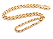 Jewellery - Chain Cordel 14K 12,3g 52cm width:4mm, hollow - View 1